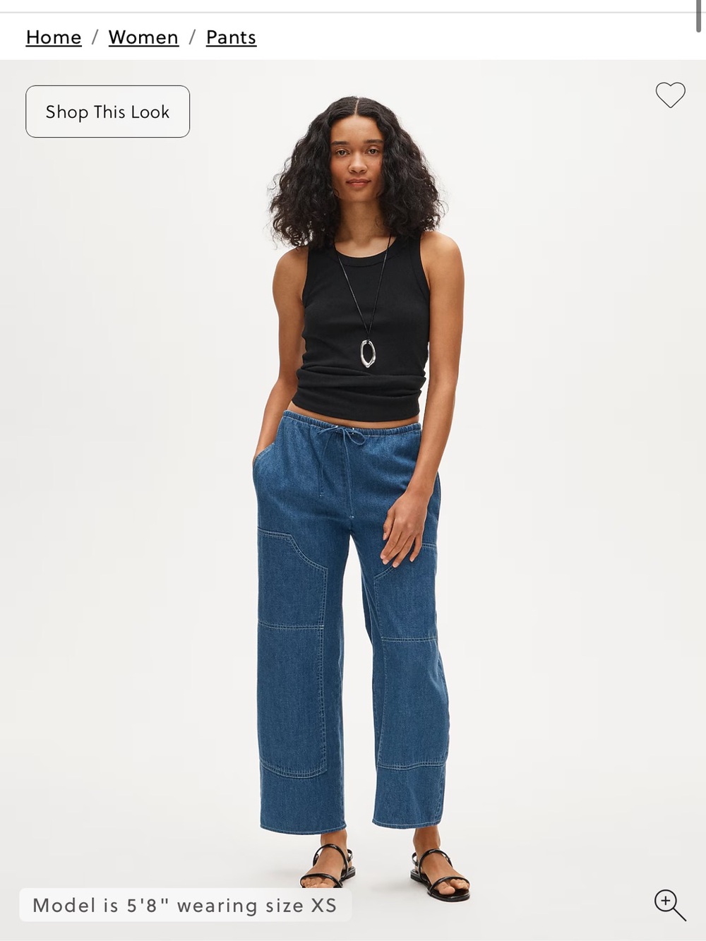 J. Crew Blue Wide-Leg Patch Denim Pants